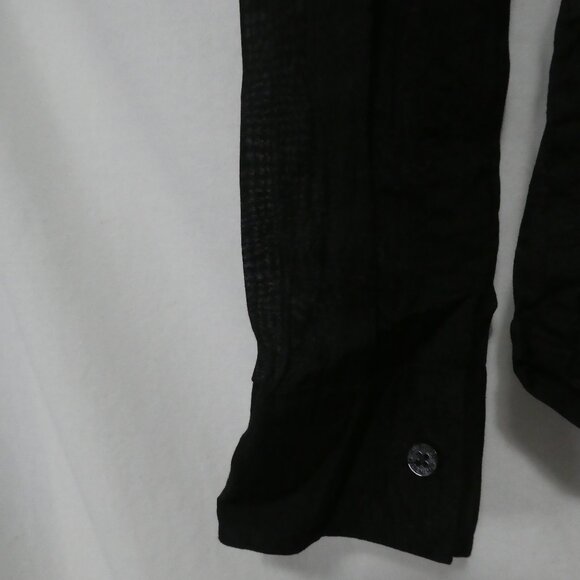 TOMMY HILFIGER Denim | medium | Sheer Cotton Black Button-Up Shirt - Picture 13 of 16